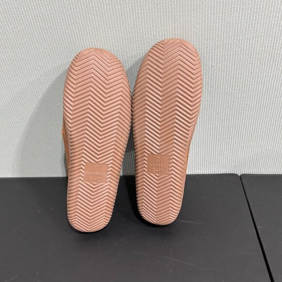 Brown Mens Loafers With Suede Upper & Rubber Sole Size 9-10 By George - Picture 4 of 11